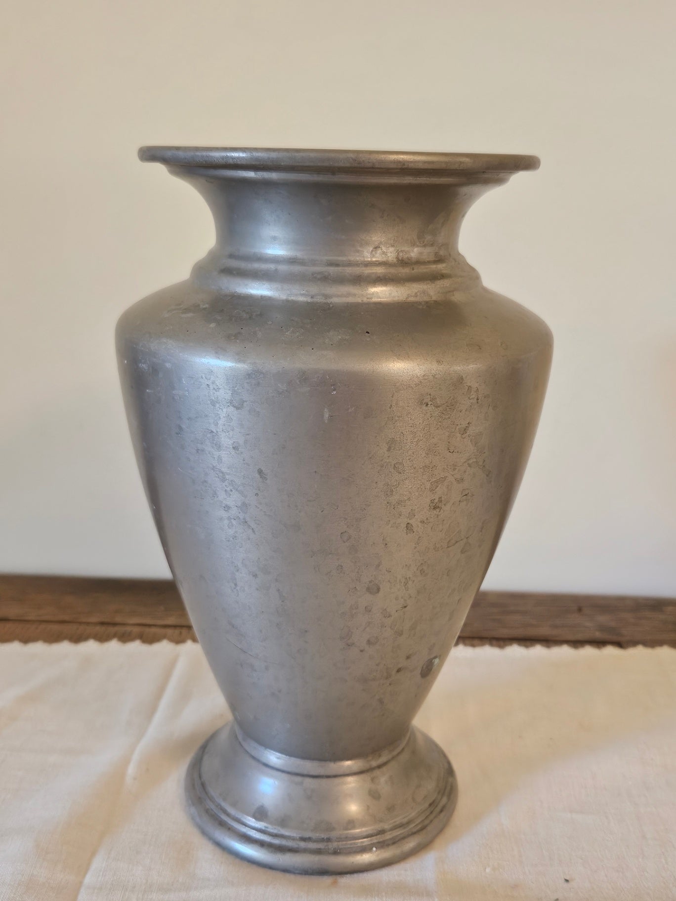Urn style vase pewter alloy