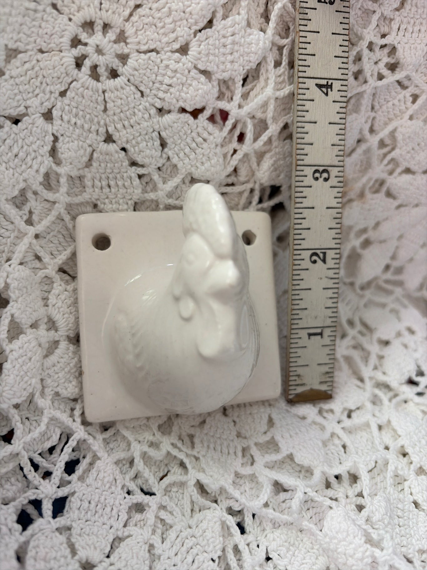 Wall hanging white rooster