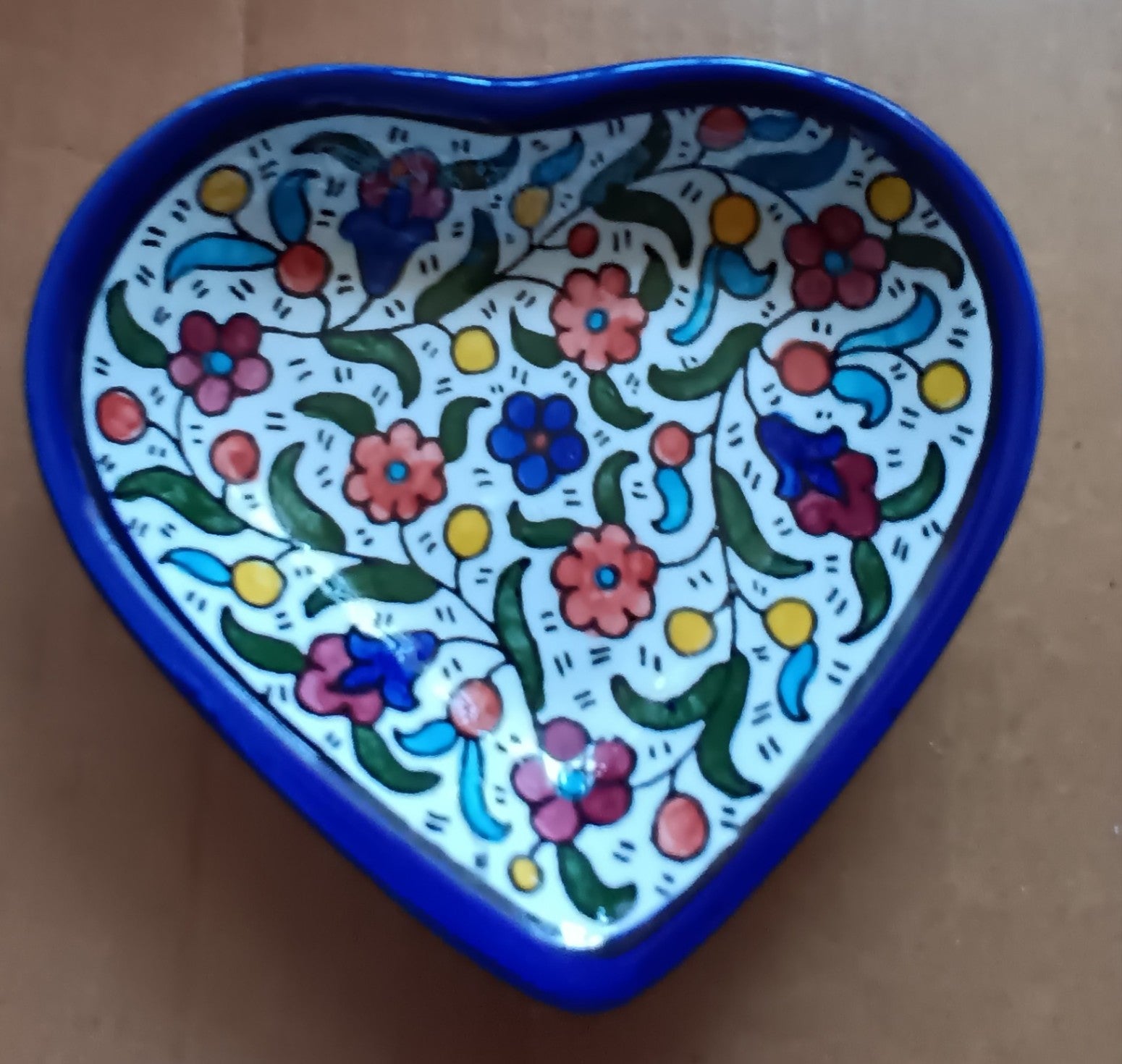 Heart Shaped Floral Dish
