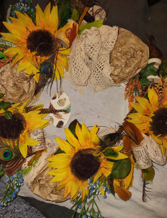Wreath sunflower country 