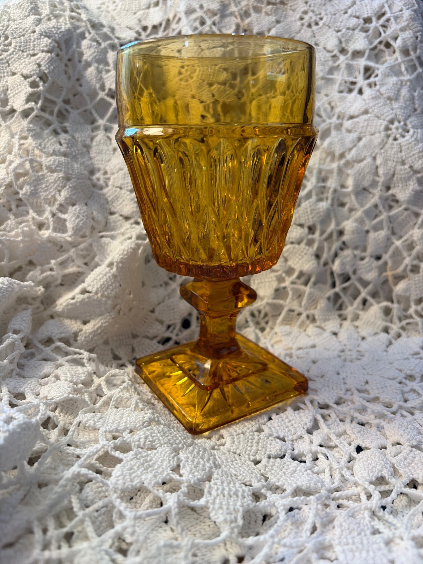 Amber colored Indiana Glass