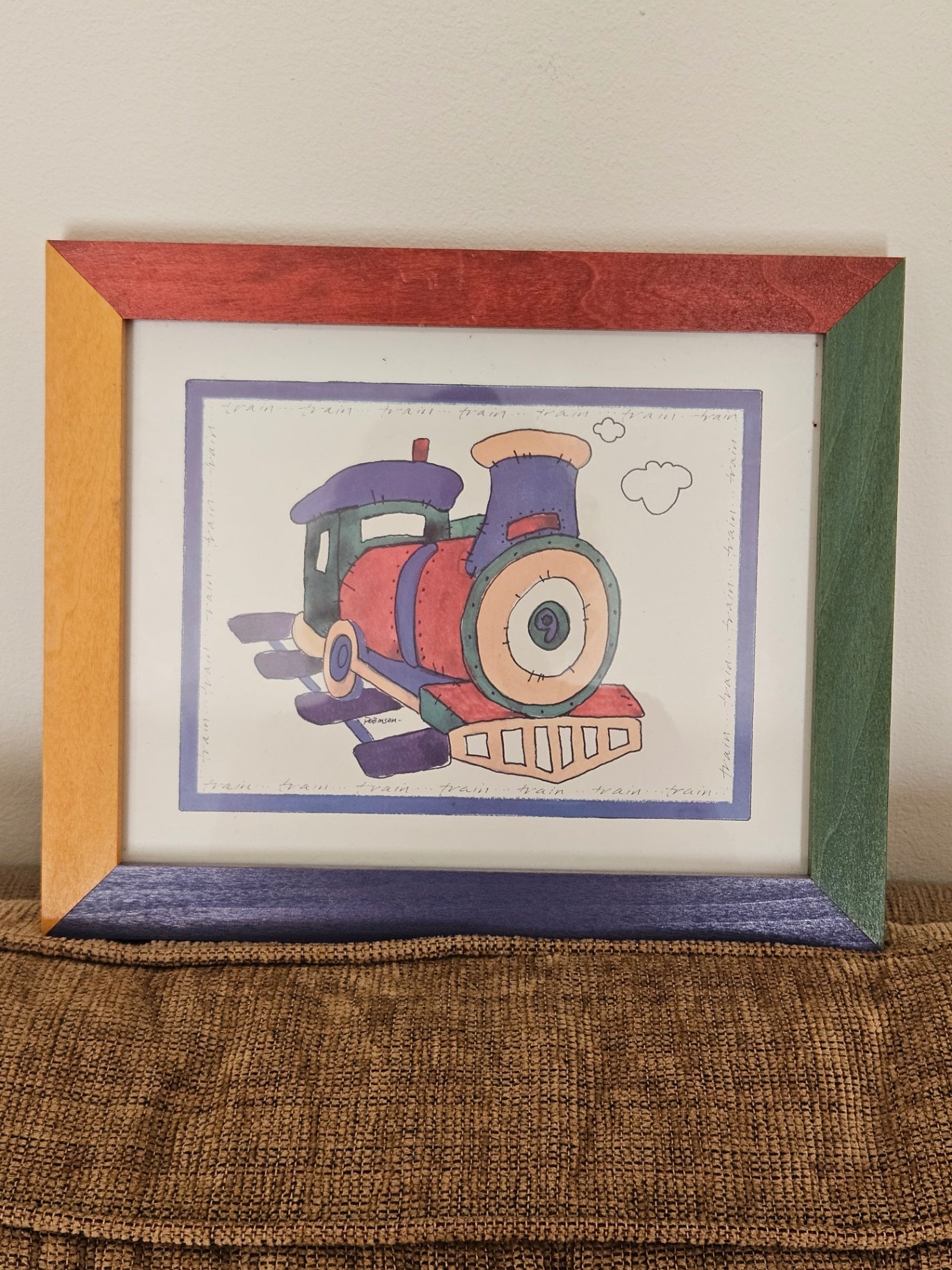 Train illus 9 1/2" x 11" approx