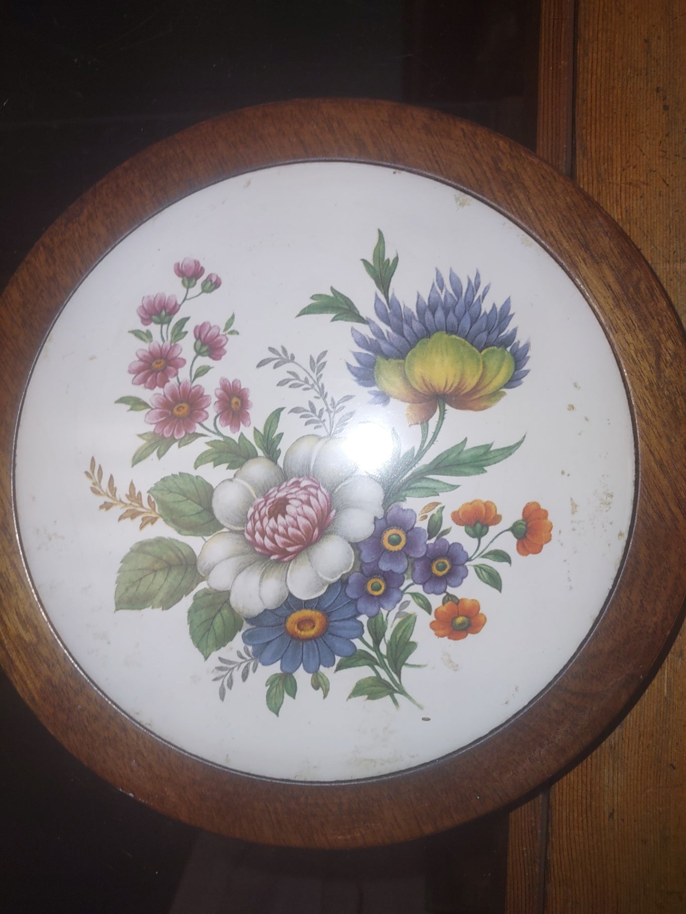 Trivet porcelain,floral