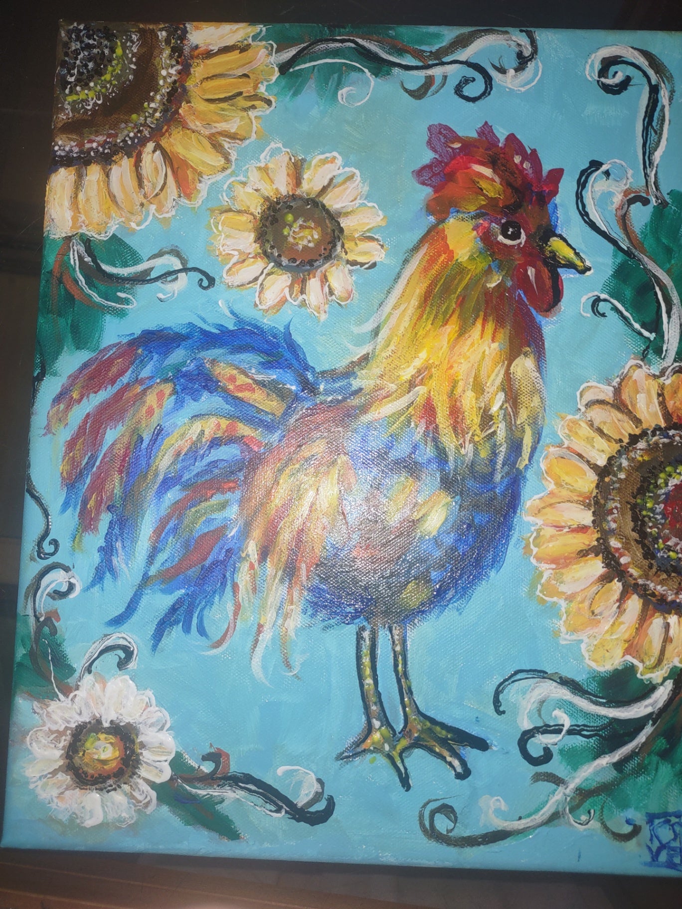 Painting,rooster