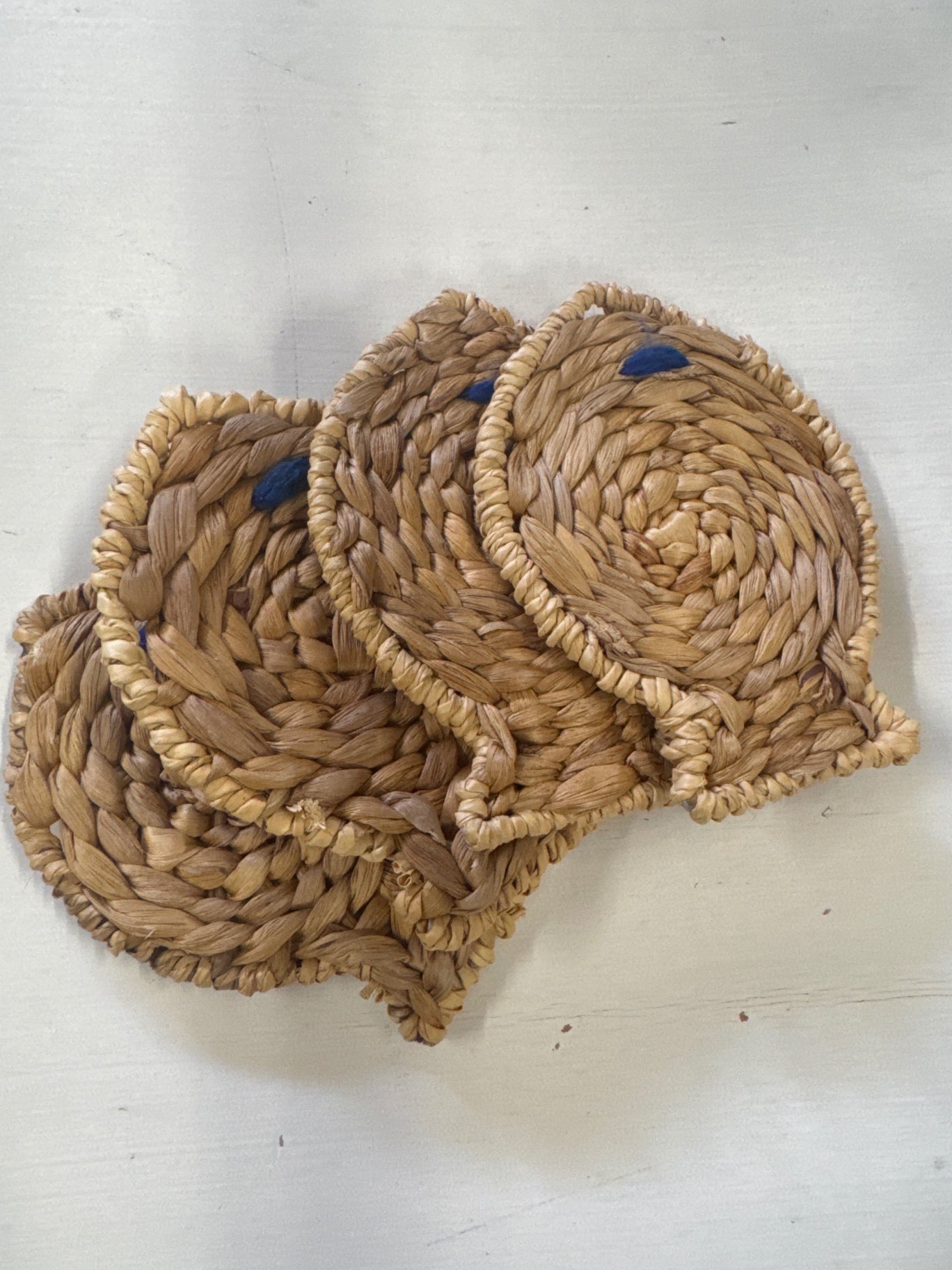 Natural Fish Shaped Coasters set of 4 