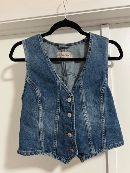Free People Denim Vest - Size M 