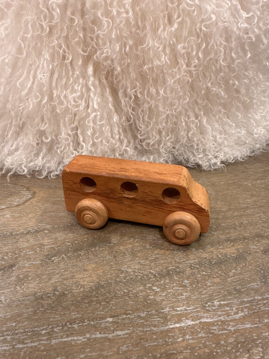 Small wood mini-van toy