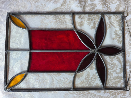 STAINED GLASS PANEL.