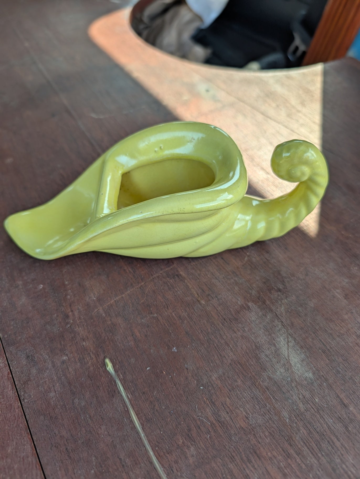 Vintage Ceramic Horn of Plenty Planter