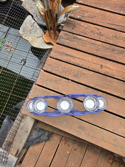 Metal votive candle holder