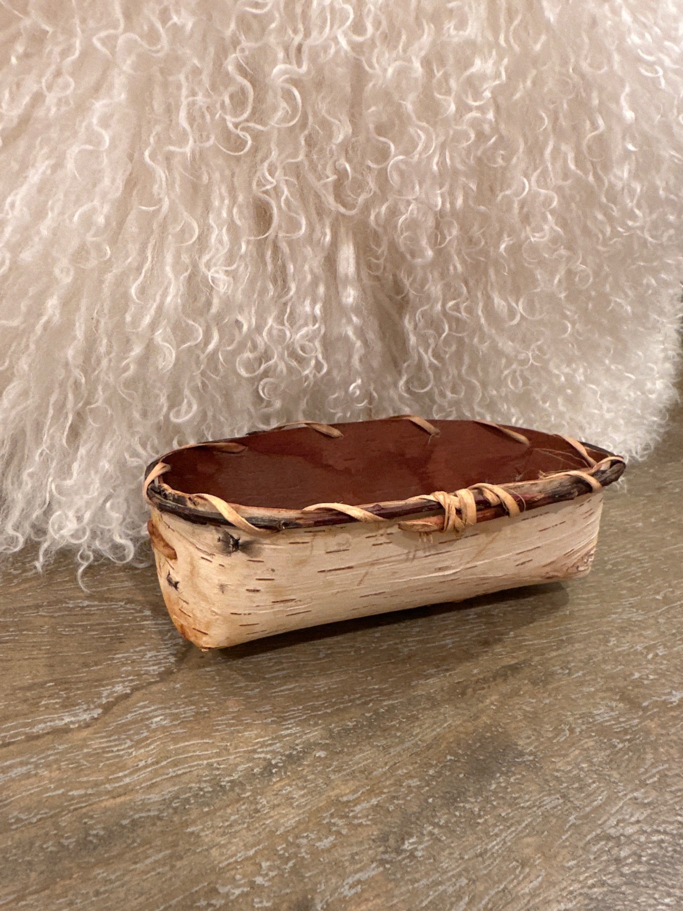 Vintage Birch bark basket