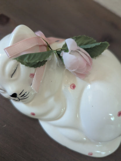 Vtg. Enesco Sleeping Cat Figurine
