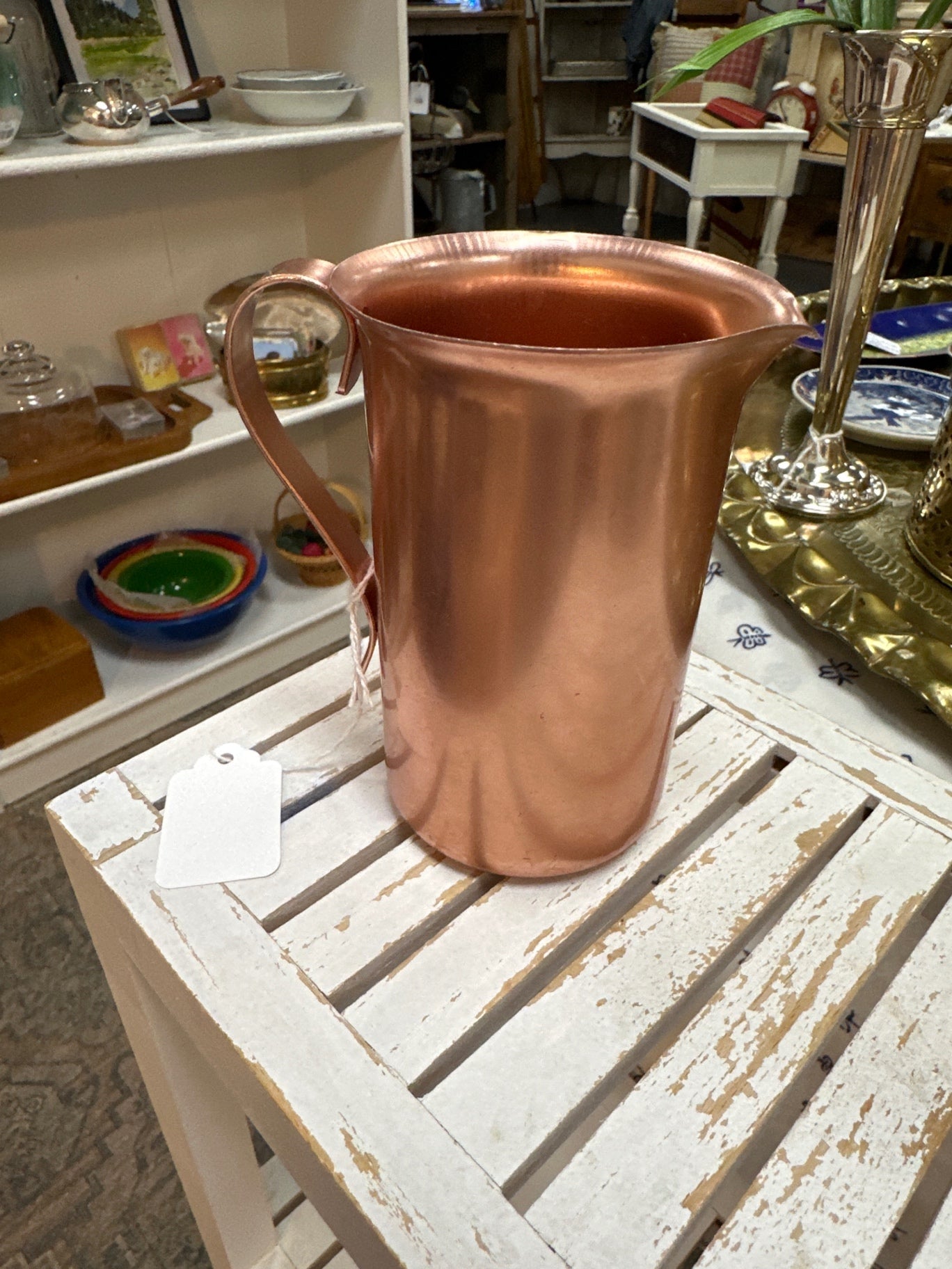 Vintage copper craft creamer