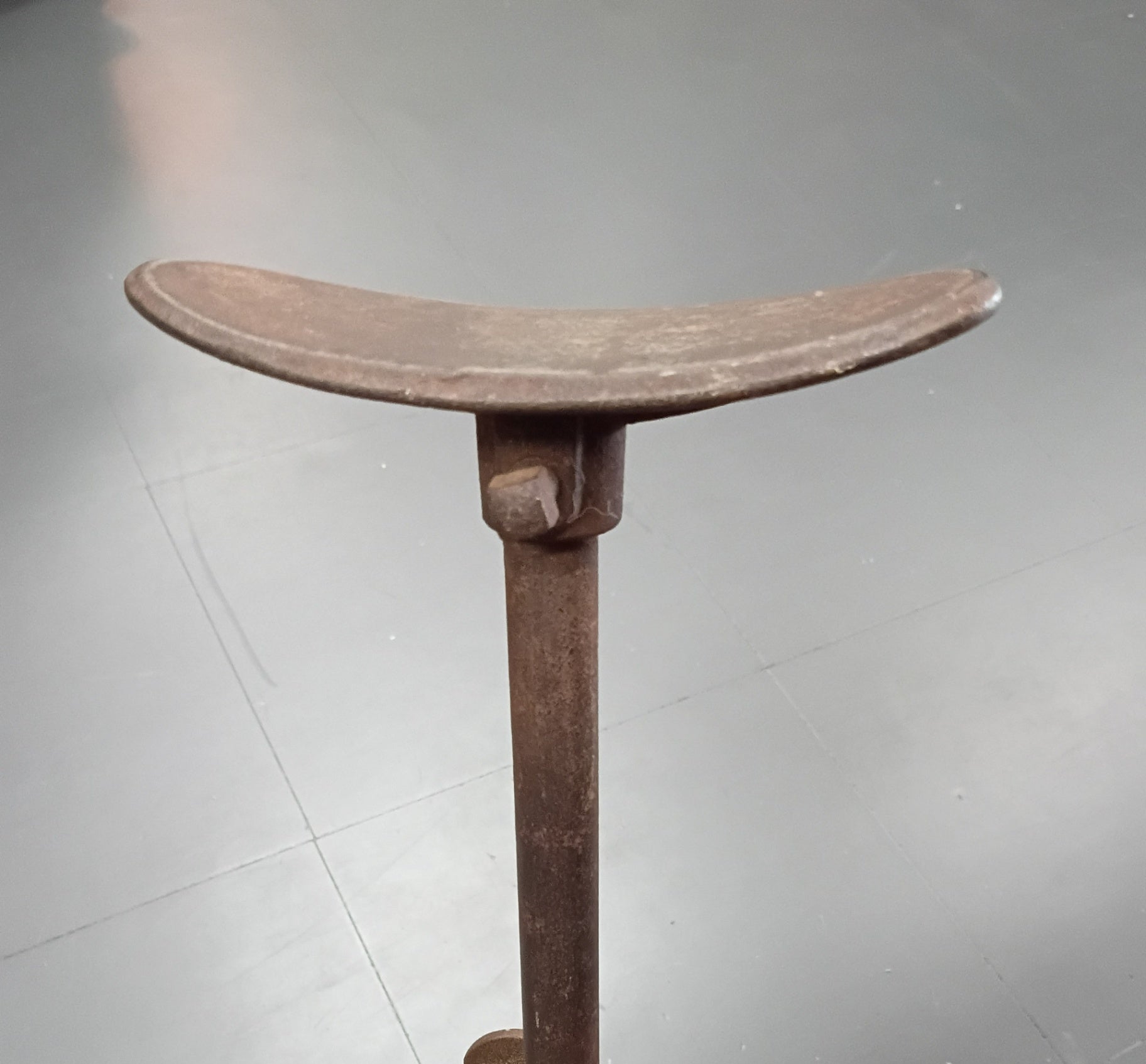Vintage Cast Iron Breast Drill | "Eggbeater" Style Hand Drill with Curved Plate