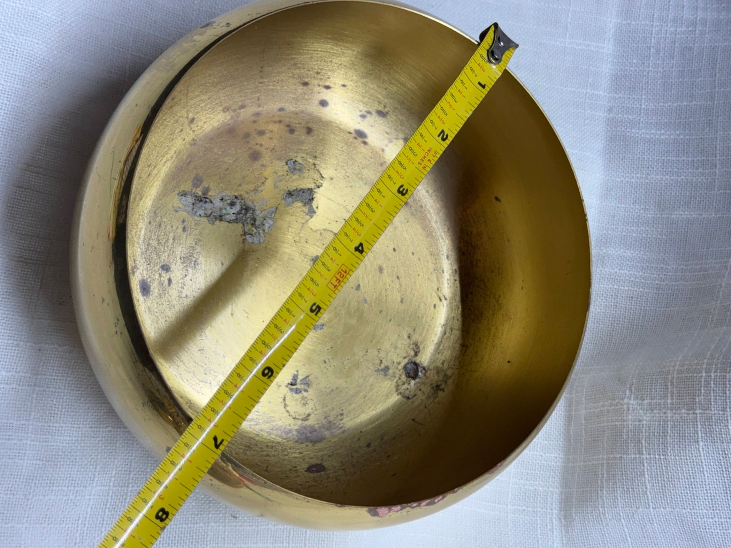 Vintage Brass Footed Planter Bowl | Round Cachepot Centerpiece with Lion Paw Feet