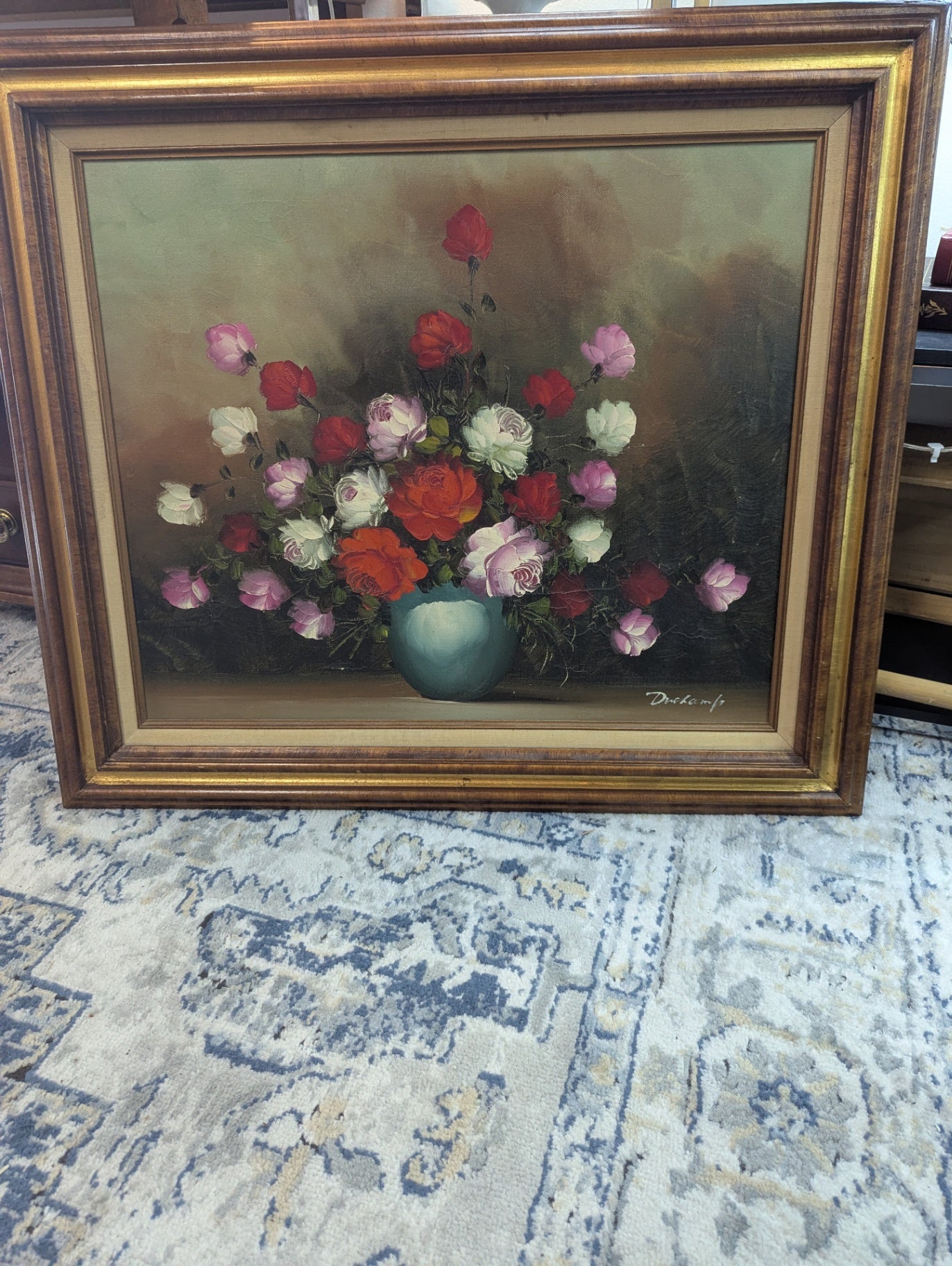 Vtg. Stunning Floral Original Painting 
