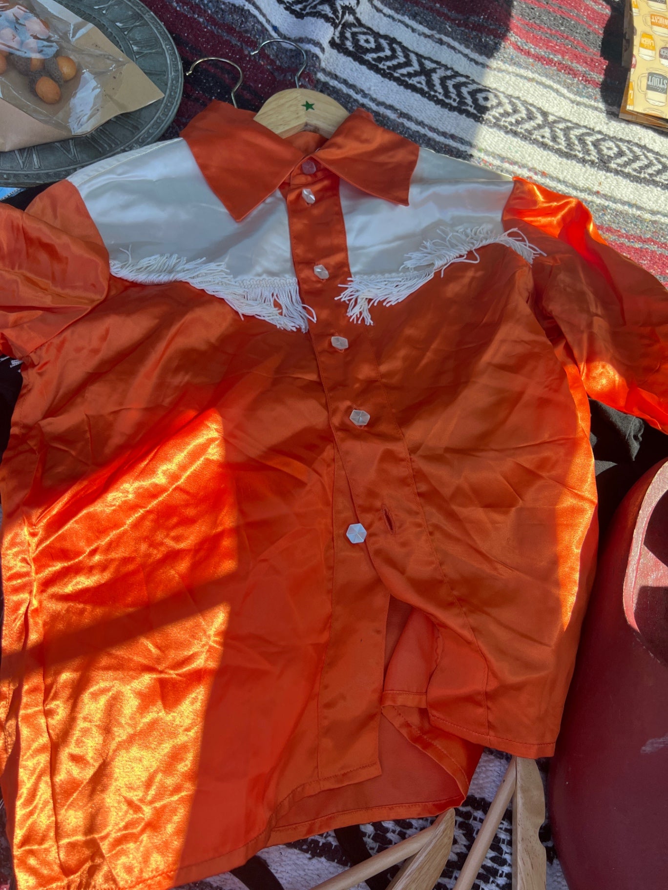 Orange cowboy shirt