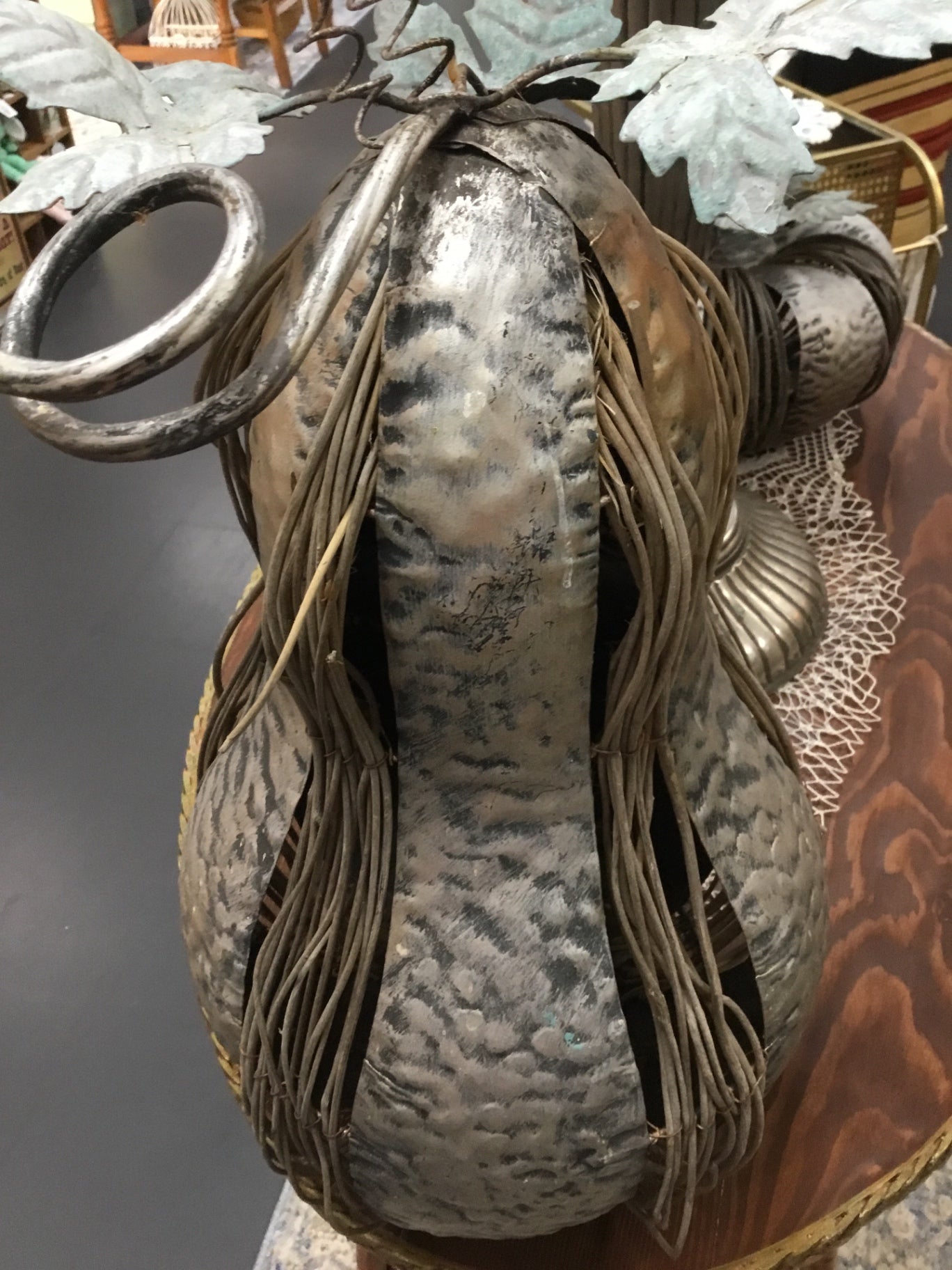 Hammered metal pumpkin