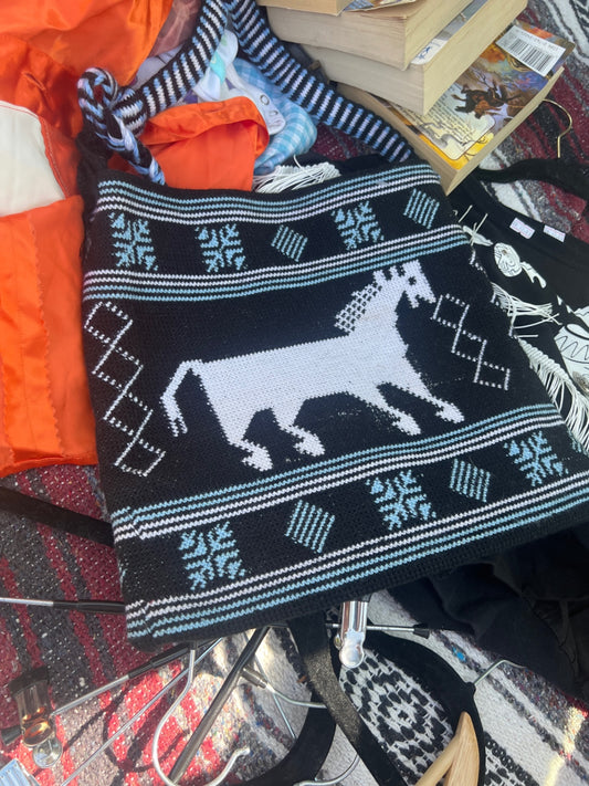 Accessories Purse handwoven wool horse 