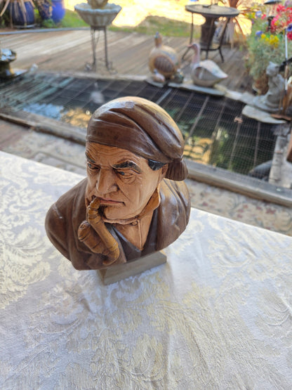 Chalkware Swiss man figurine