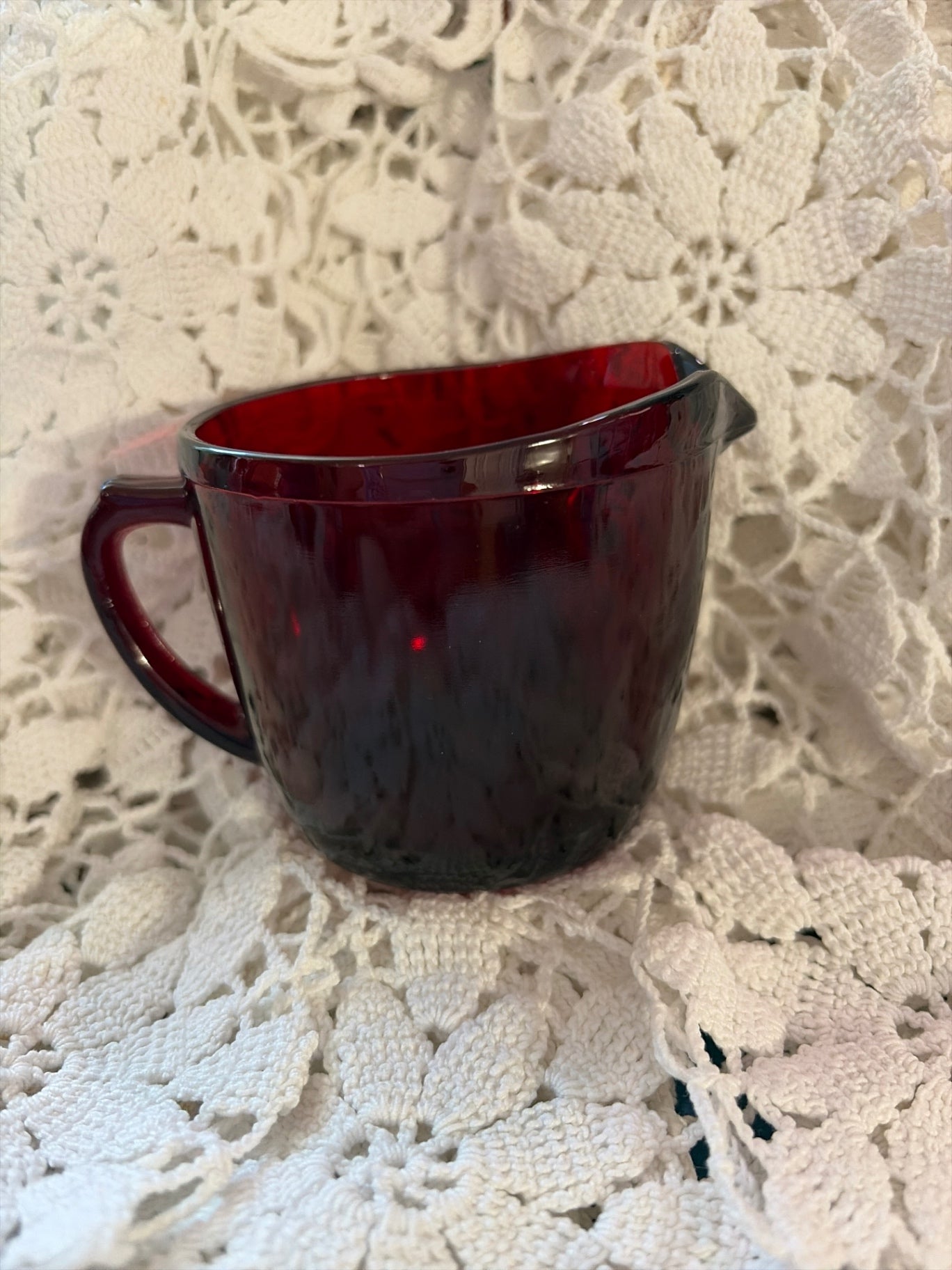 Anchor Hocking Ruby Red creamer