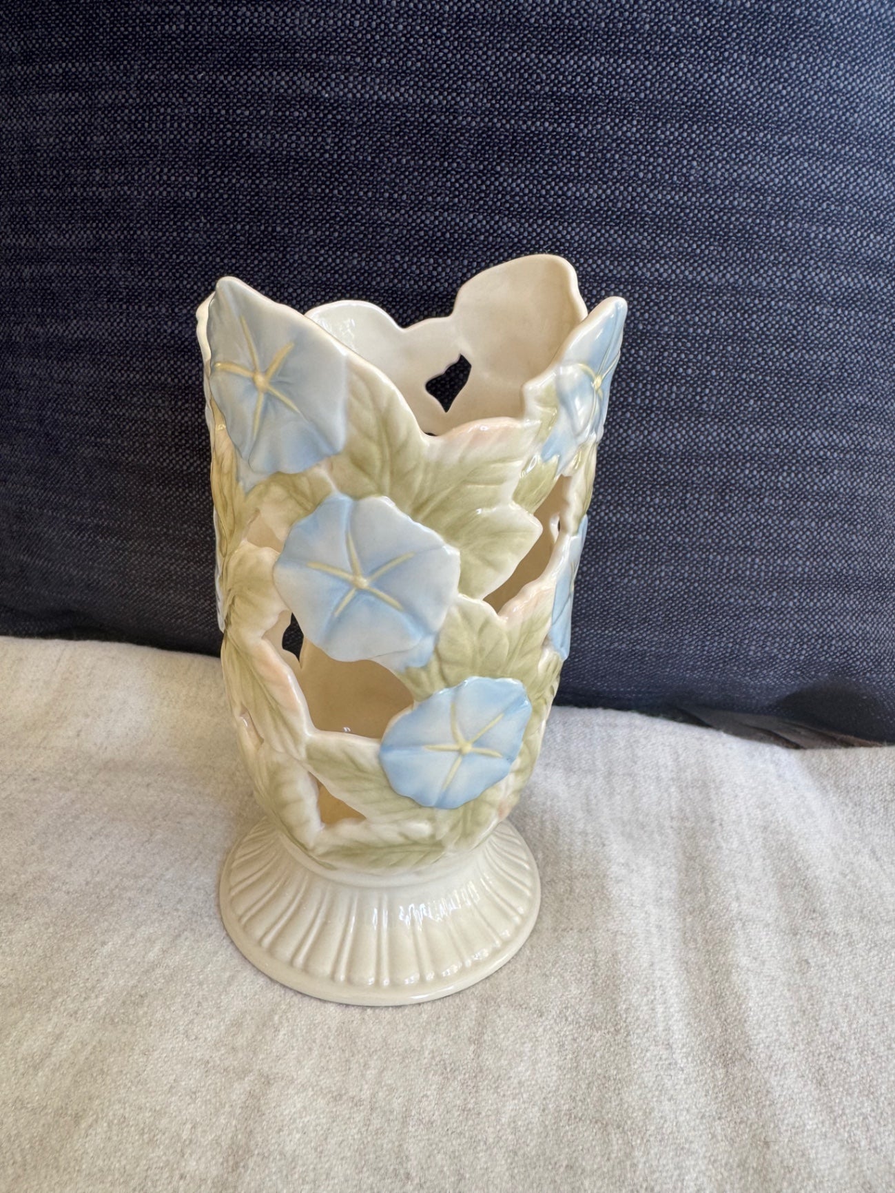 vintage Lenox Pierced Morning Glory Vase