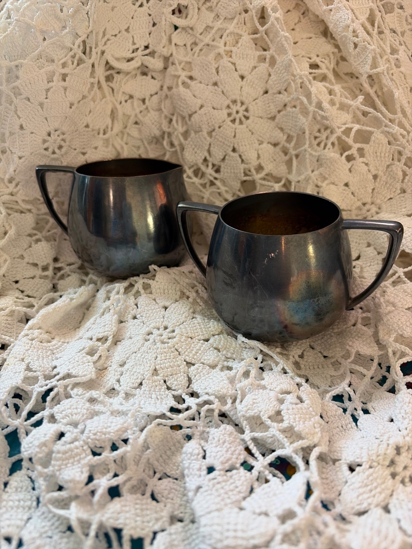 Vintage Empire Crafts Quadruple silver plated 2 1/2” set of (2)