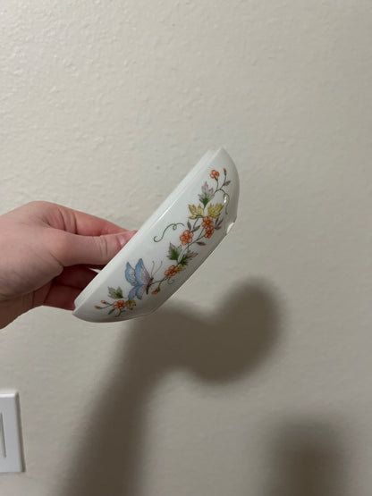 Vintage Avon Butterfly Porcelain Egg Trinket Box