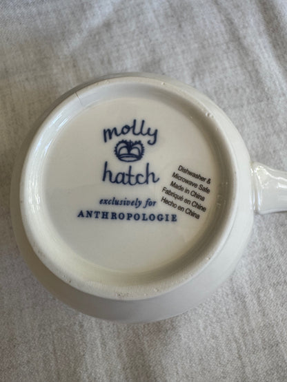 Molly Hatch Anthropologie “reading” mug 
