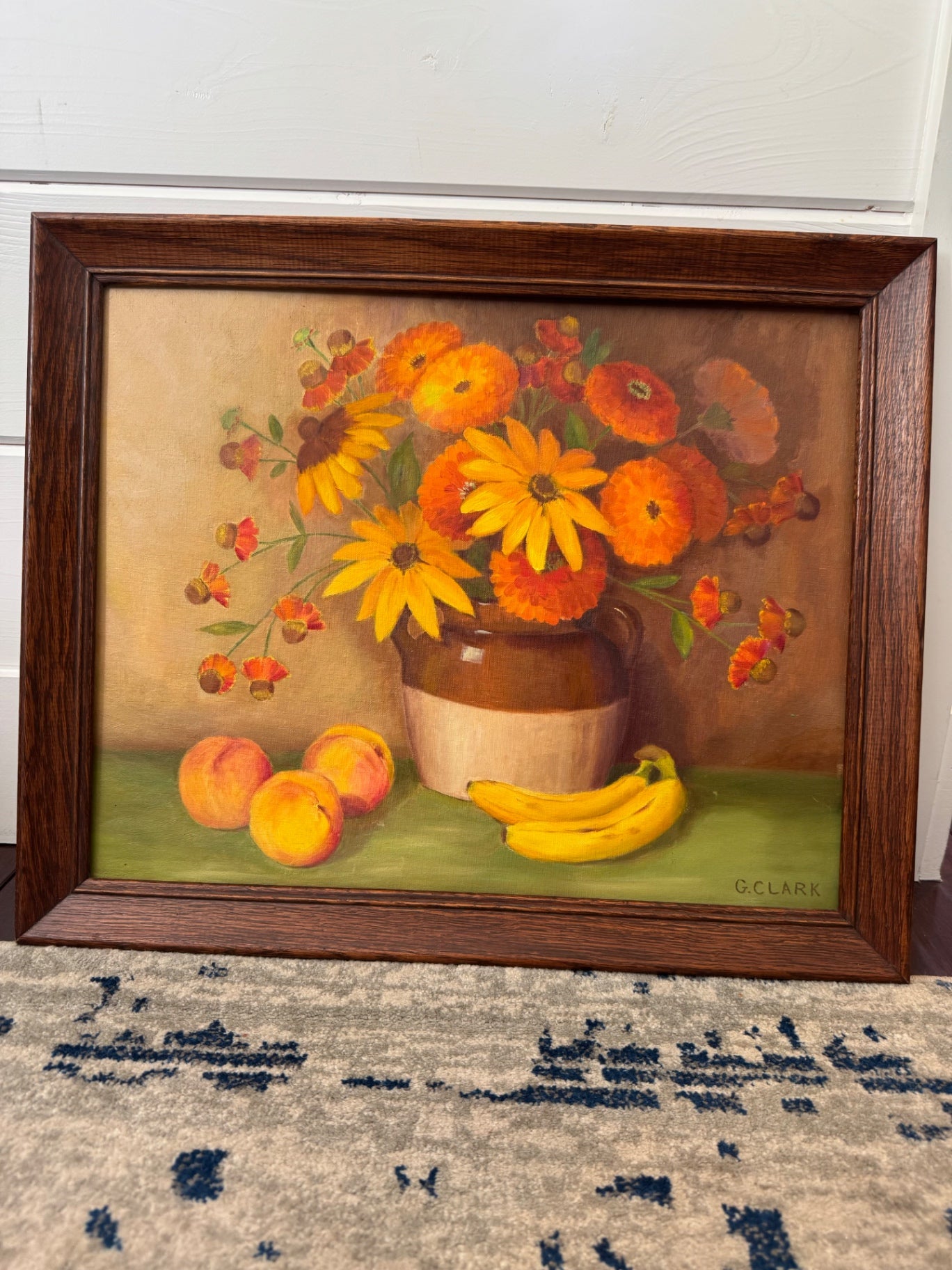 G. Clark  fruit, and flowers painting 