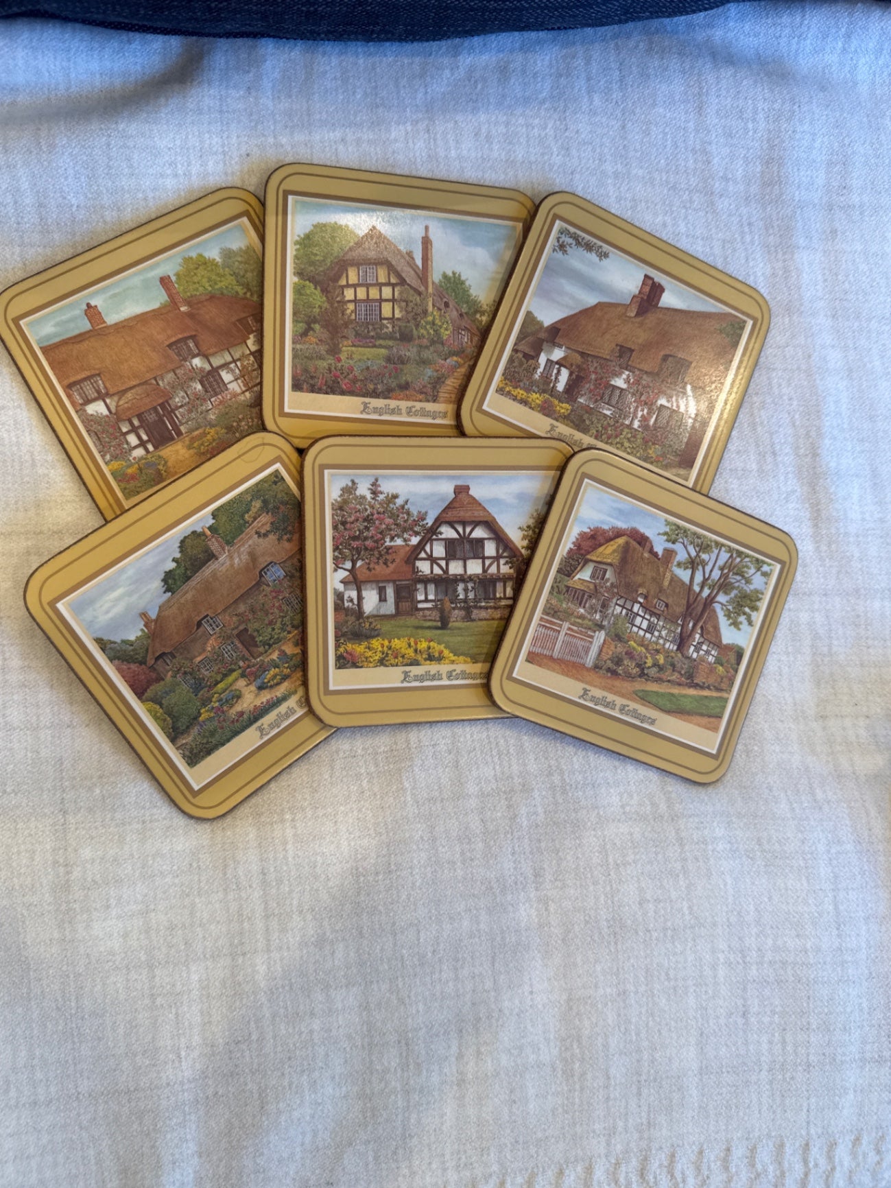 Box set of 6 house coasters
