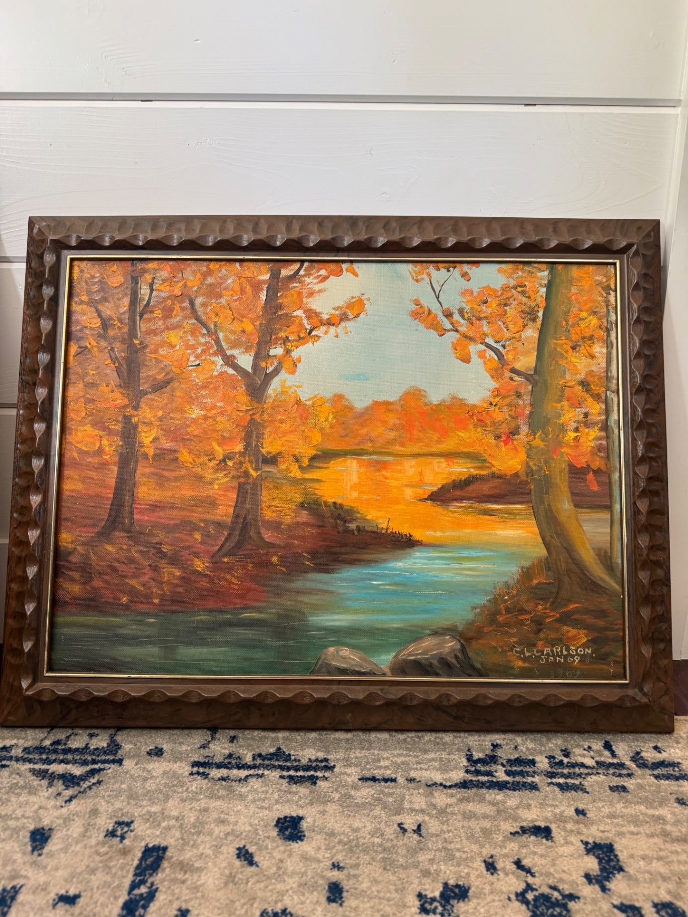 Art original oil C. L Clark, 1969