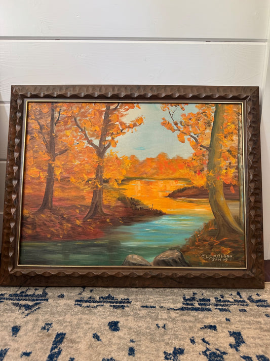 Art original oil C. L Clark, 1969