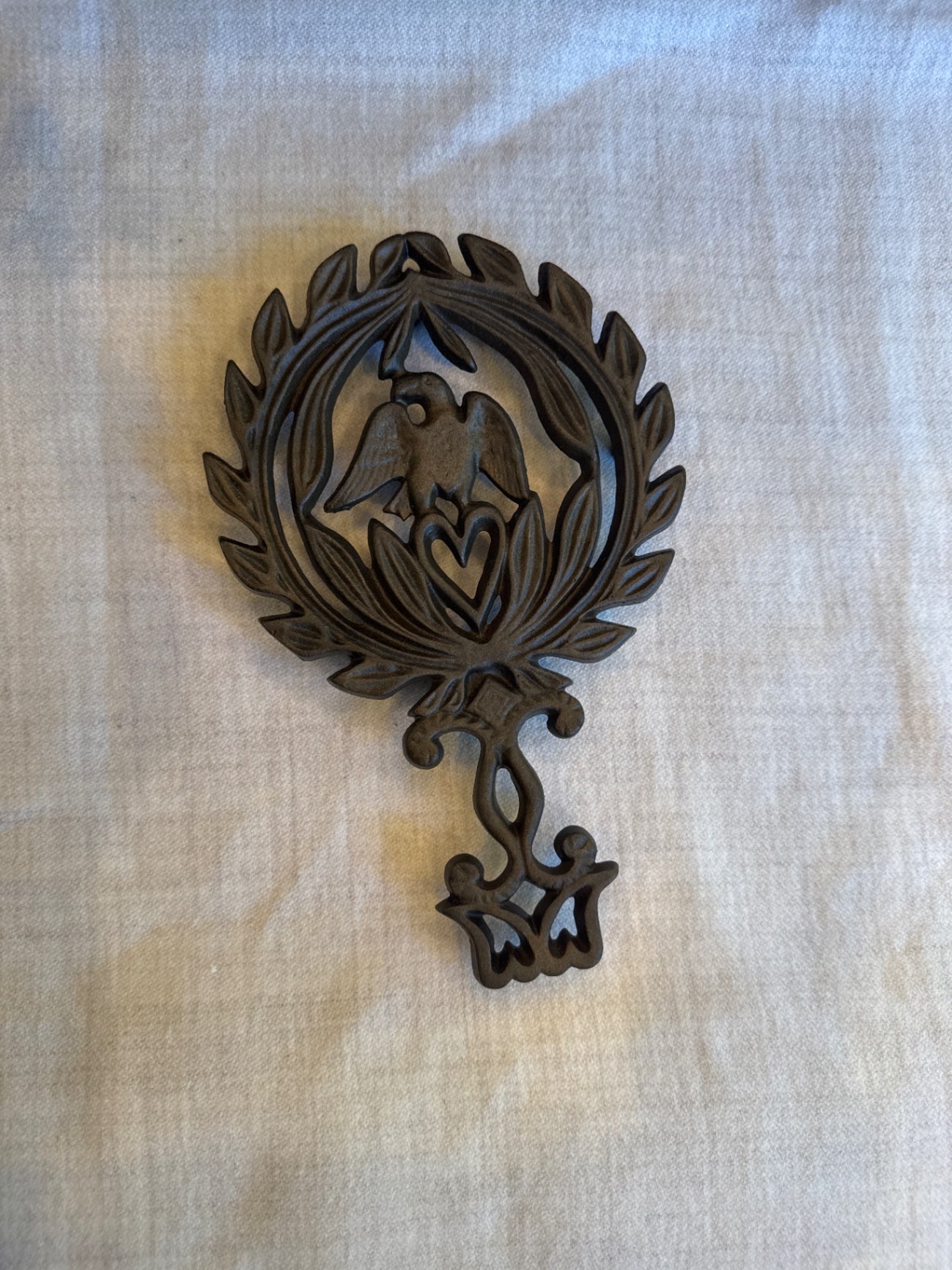 Vintage cast iron trivet
