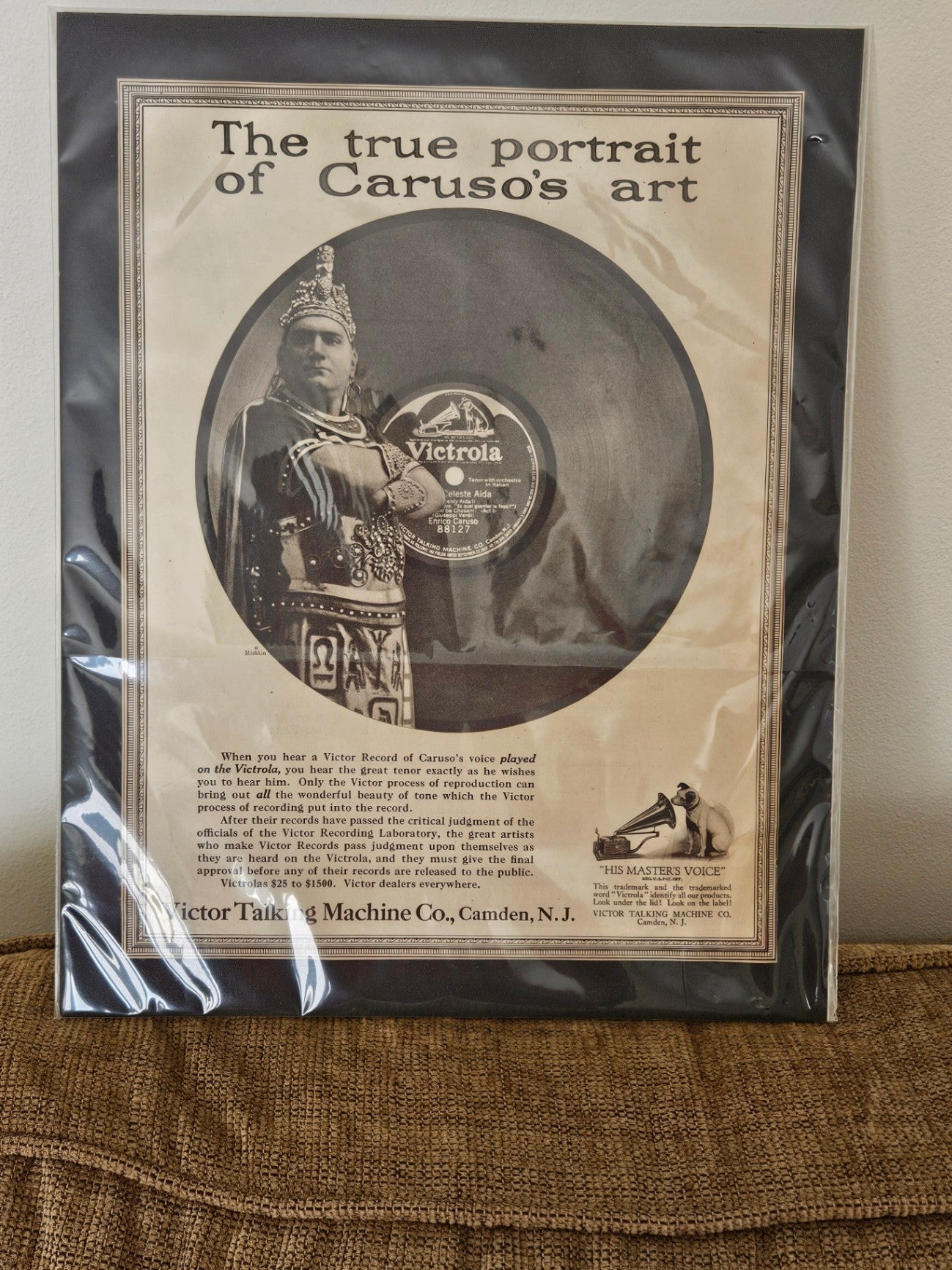 Antique magazine ad Caruso