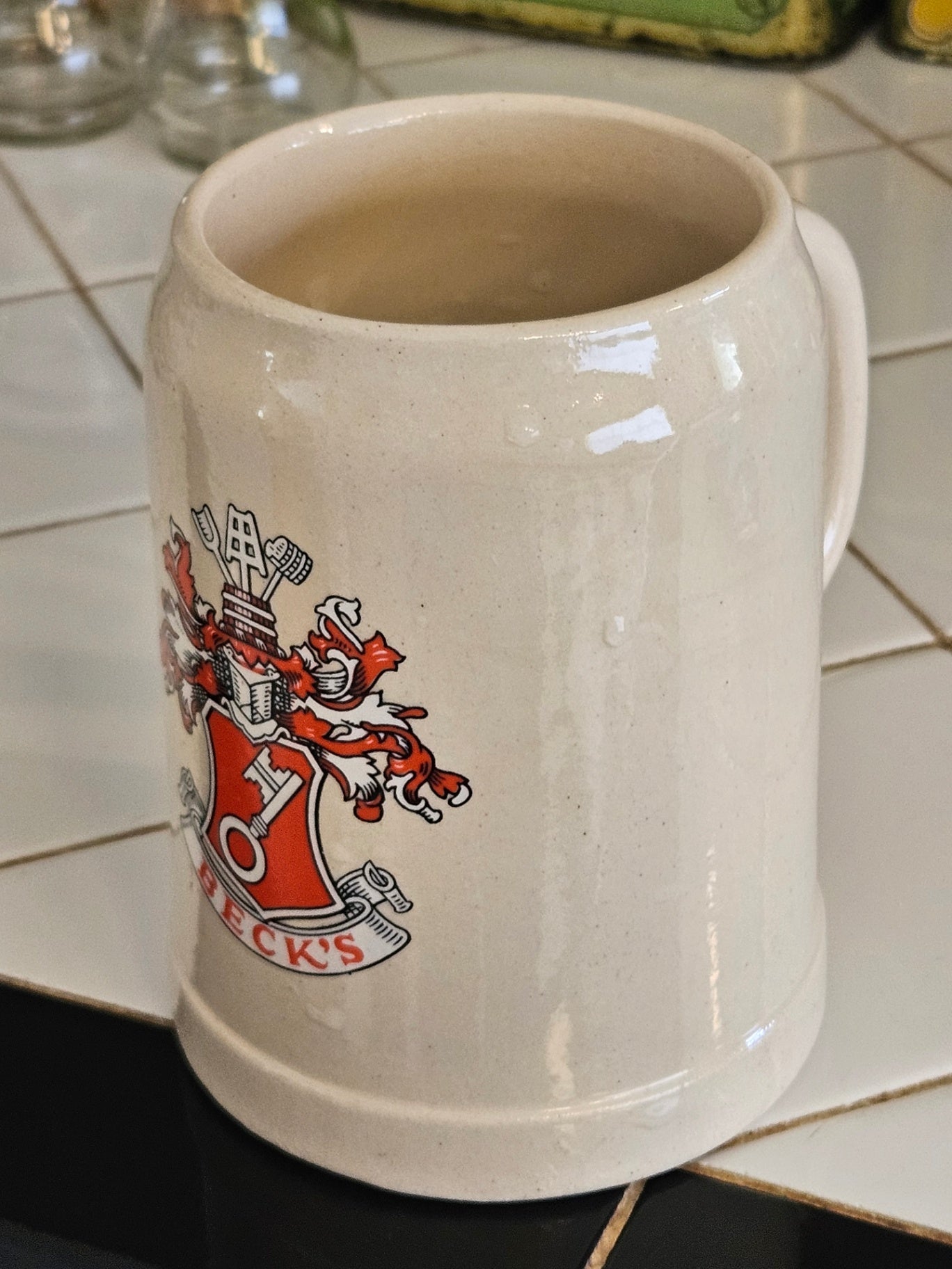 Vint Gerz Becks beer stein W Germany