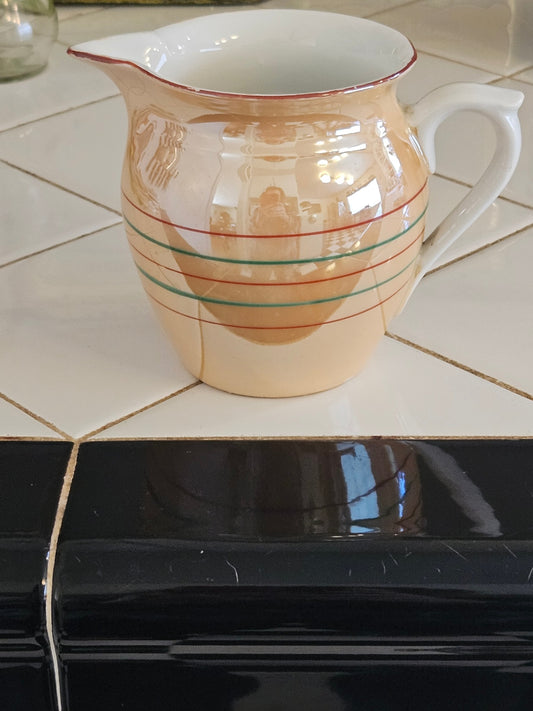 Ant/vint peach lustreware from Czecho-Slovakia
