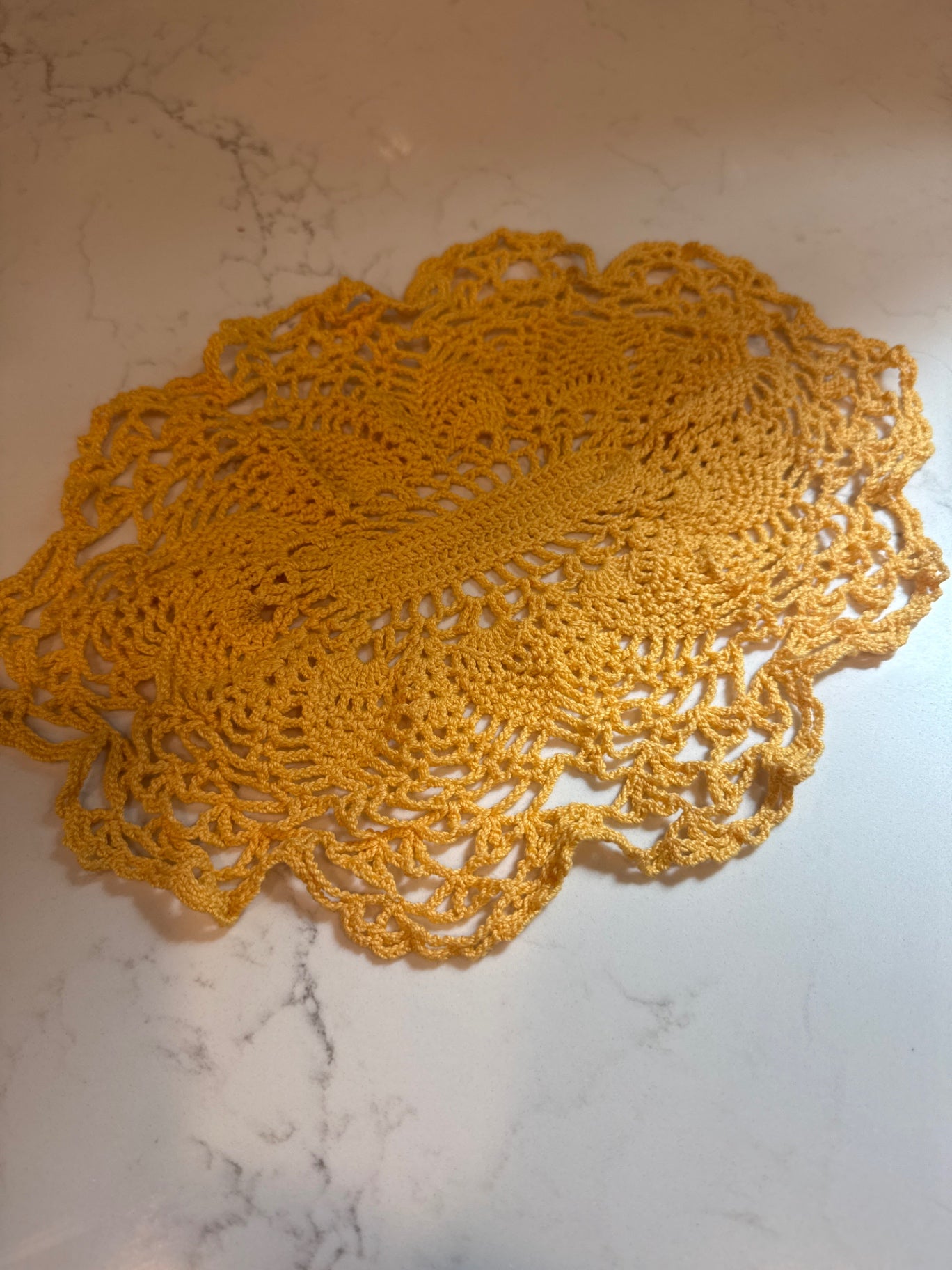 Oval Yellow Doily