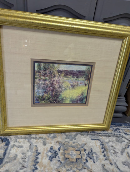 Monet "Seinne River at Chateau Framed Art