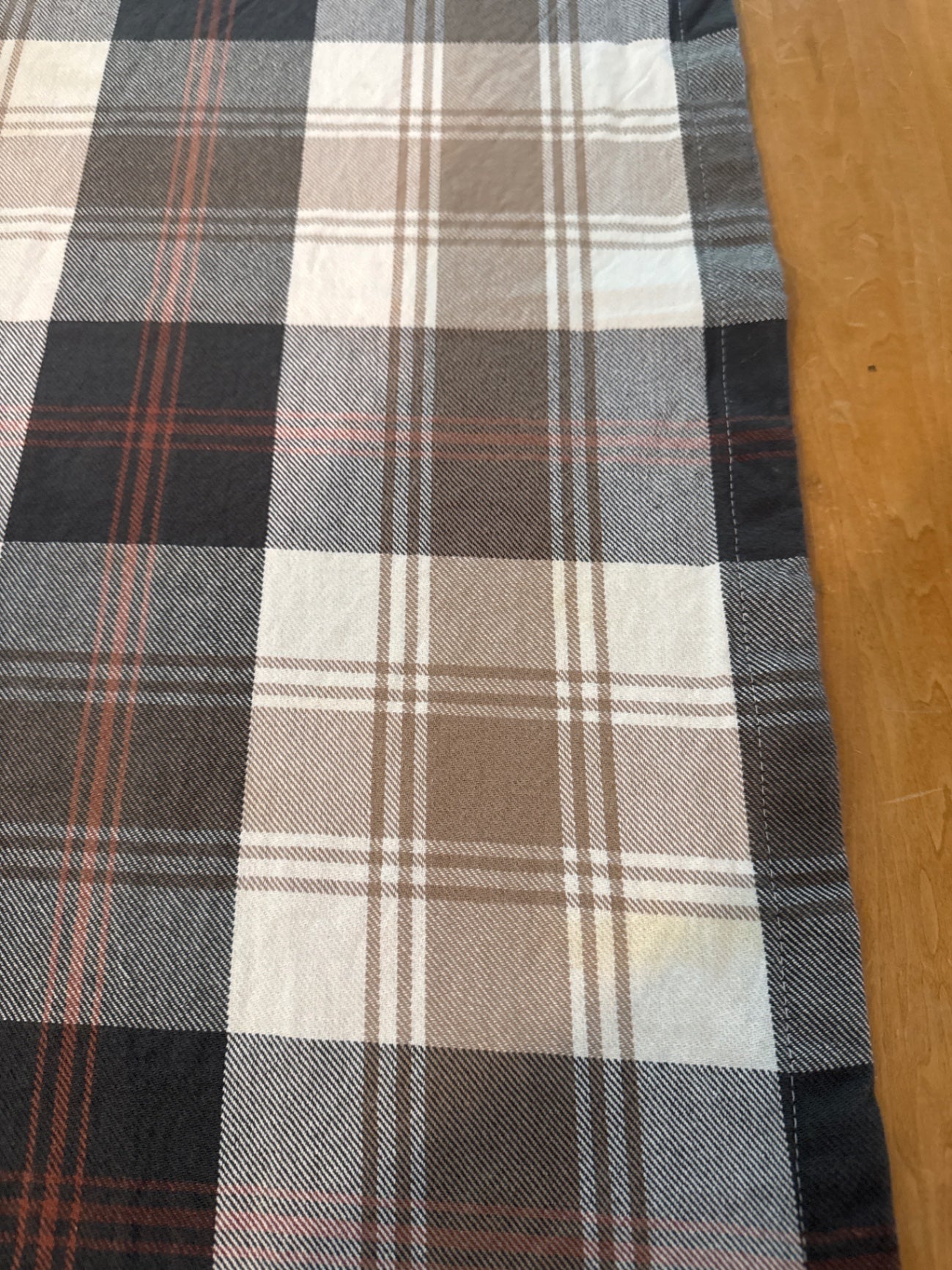 Brown Plaid Table Runner 13”x68”