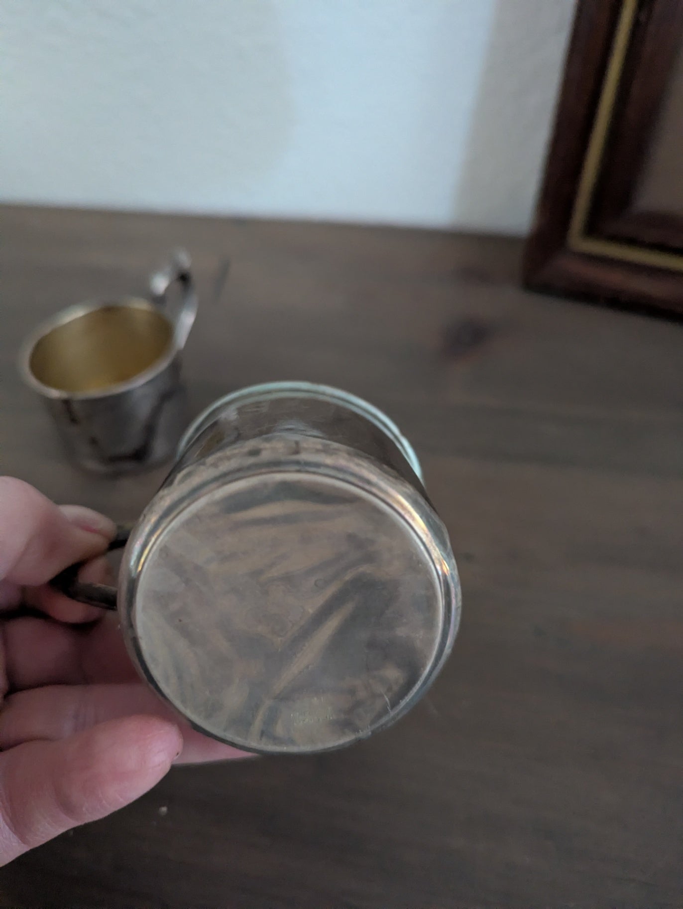 Antique Silver or Played Child Christening cups