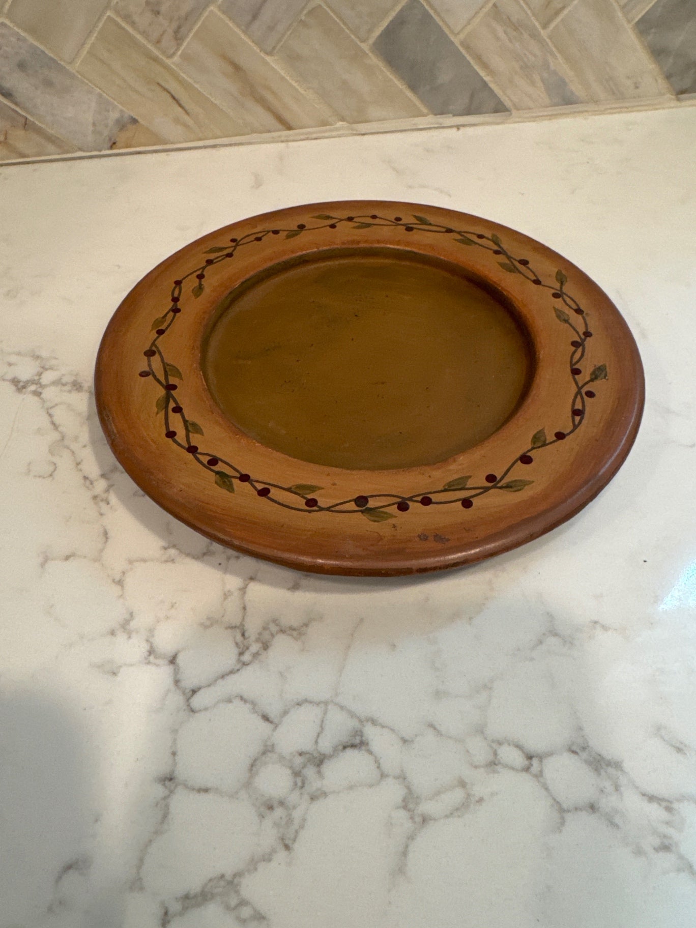 Small Wood Candle Dish