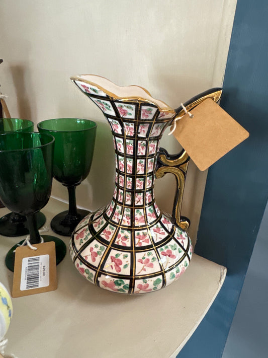 Vintage Belgian Art Deco Ceramic Ewer Vase