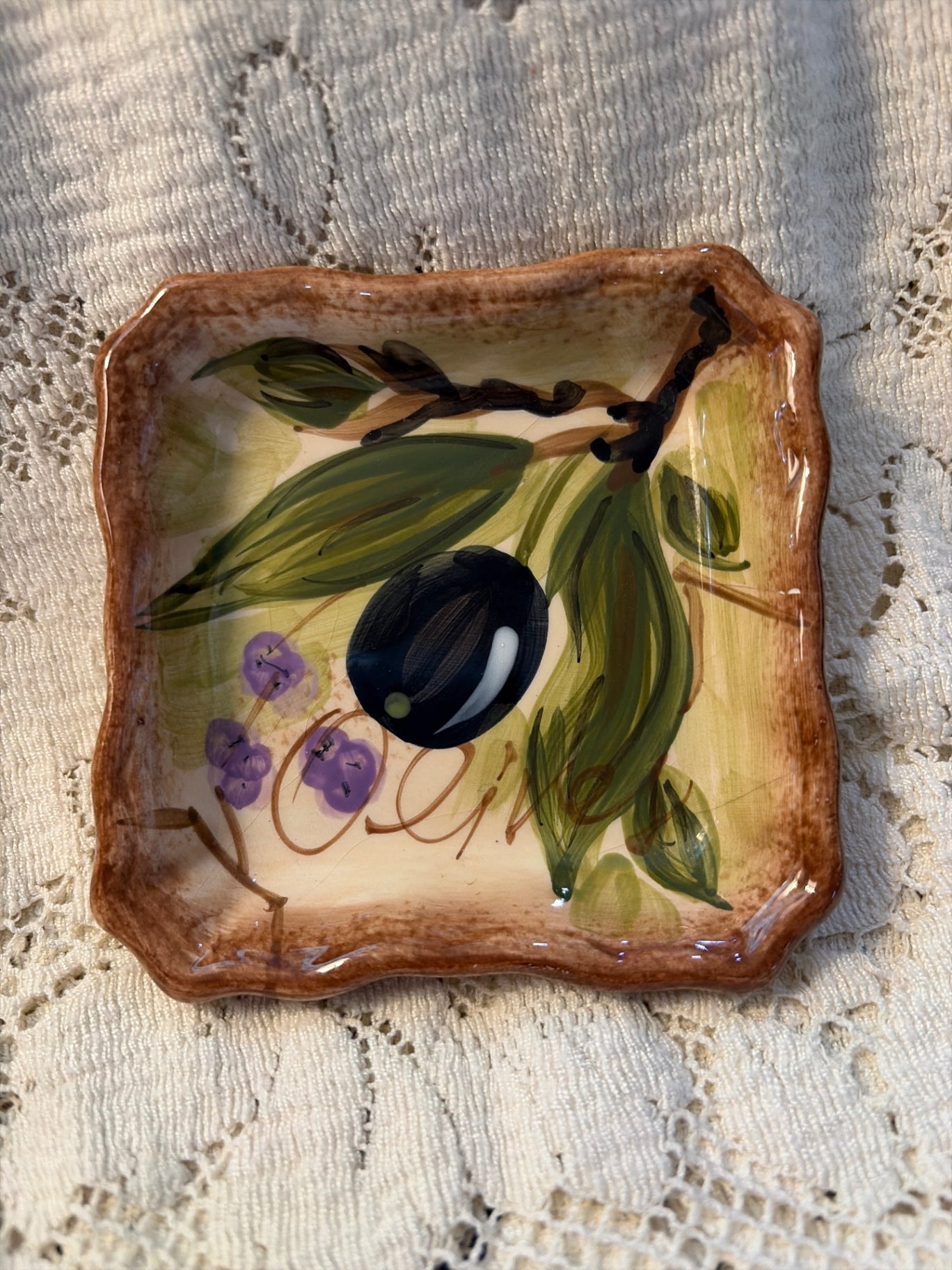 4” Olive oil dish/sauce dish