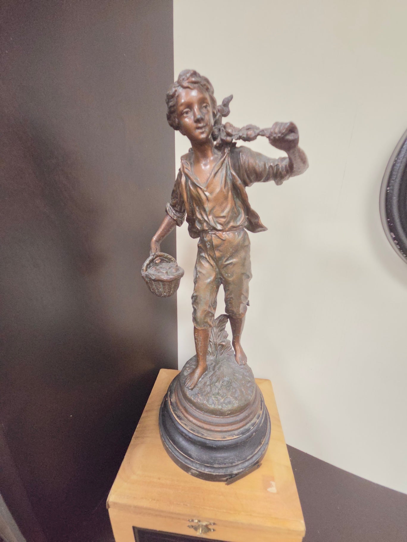 Brass statue male