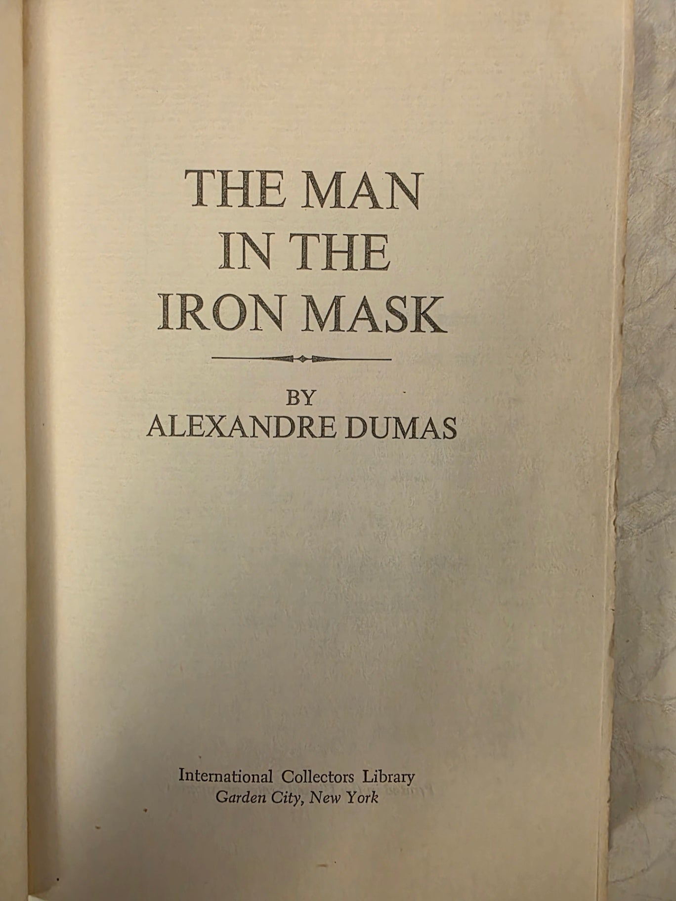 THE MAN IN THE IRON MASK.