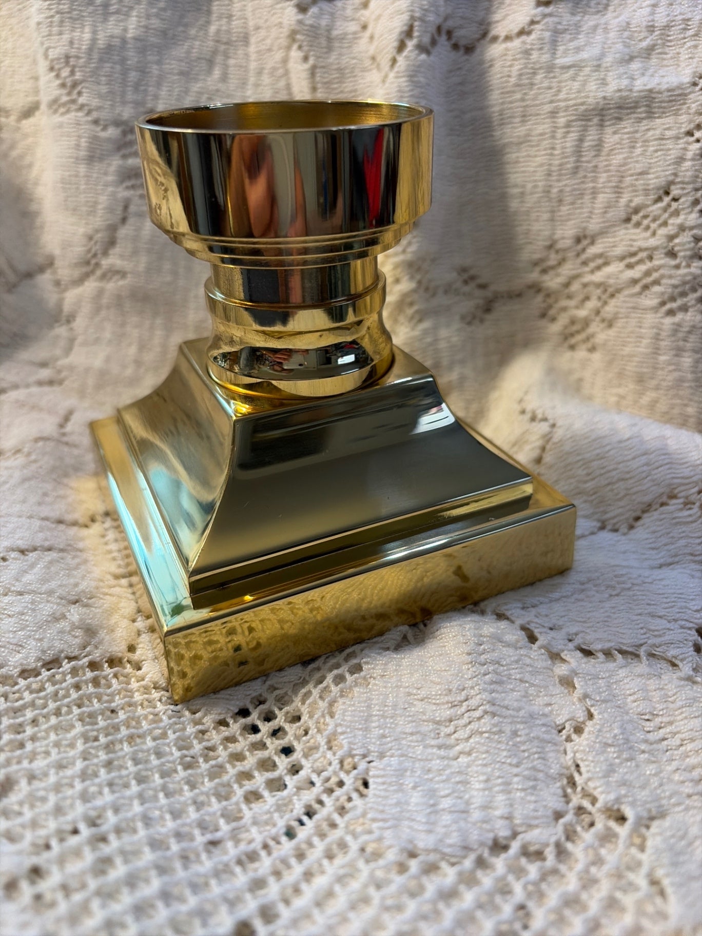 Waterford Crystal brass base