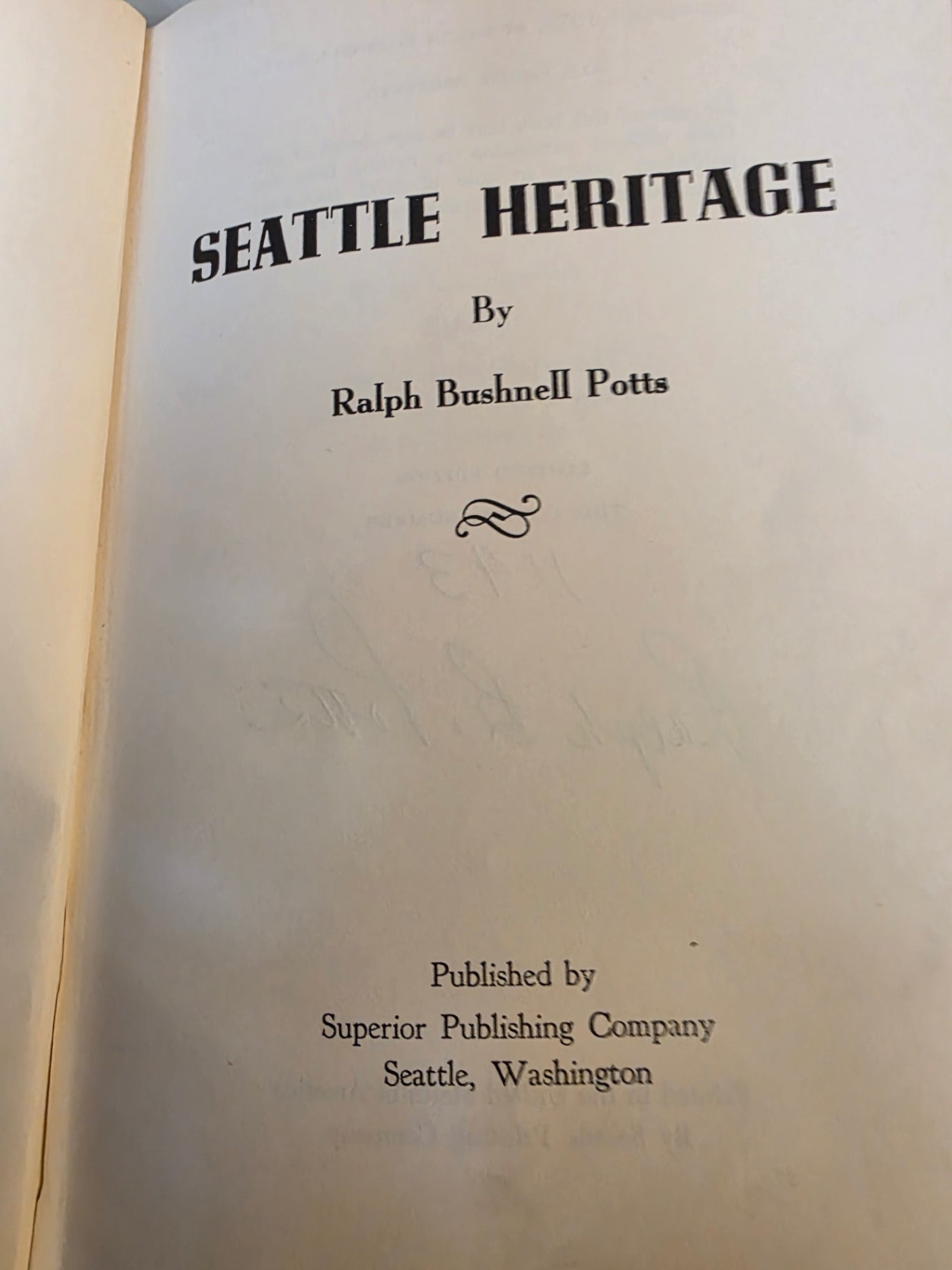SEATTLE HERITAGE.  Signed limited edition.