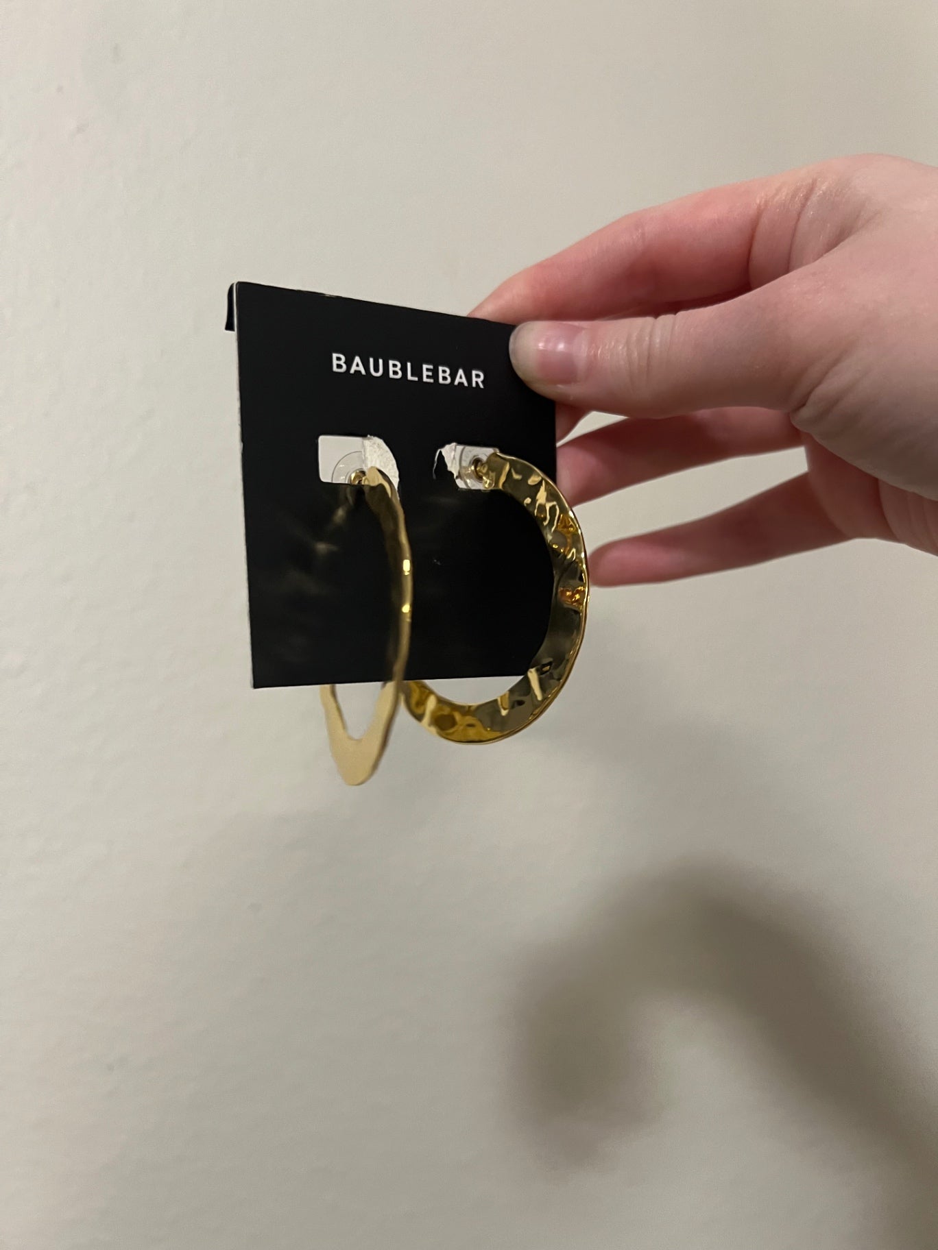 Baublebar Hammered Gold Hopp Earrings