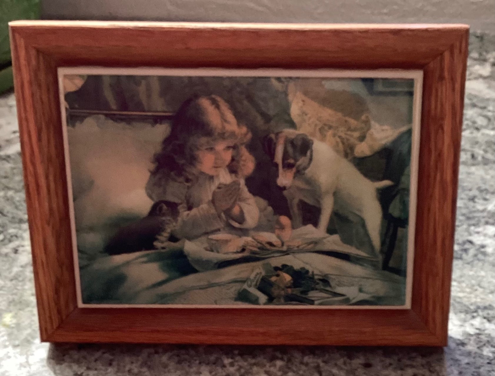 PAINTED TILE FRAMED